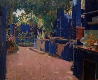 Patio azul. Arenys de Munt de Santiago Rusiñol
